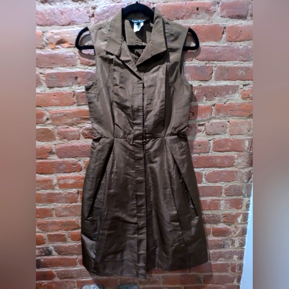 Vintage Lida Baday Sleeveless Classic Button-Down Dress - Size 6
